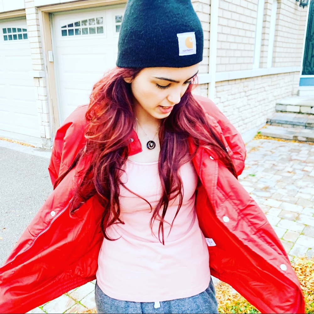 New! Dark Red Puffer Jacket ♥️